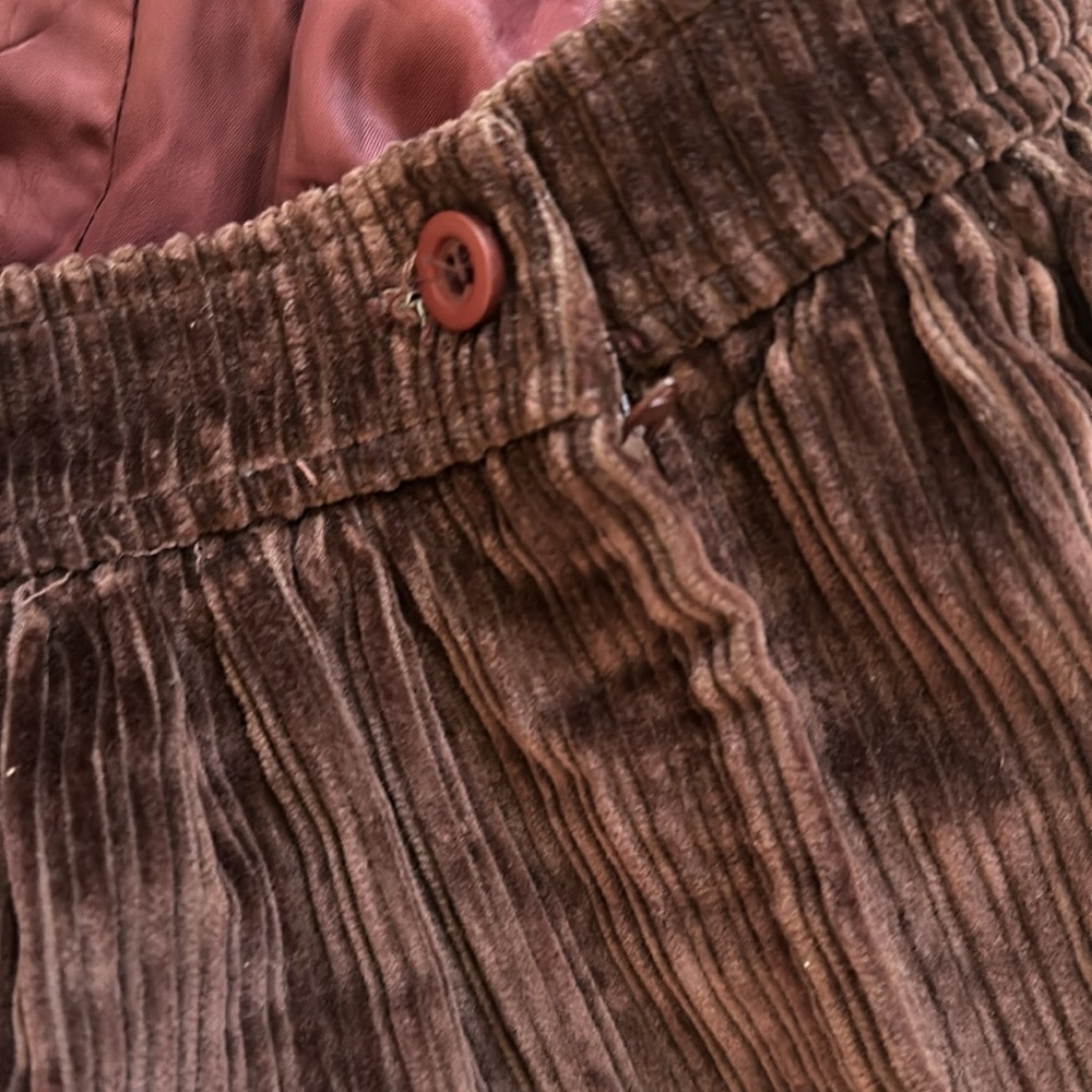 Vintage Givenchy Sport Brown Cord Corduroy Skirt Pockets - Picture 4 of 6